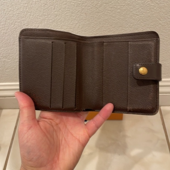 Louis Vuitton Compact Snap Zip Bi fold Wallet DAMIER EBENE - Picture 9 of 13